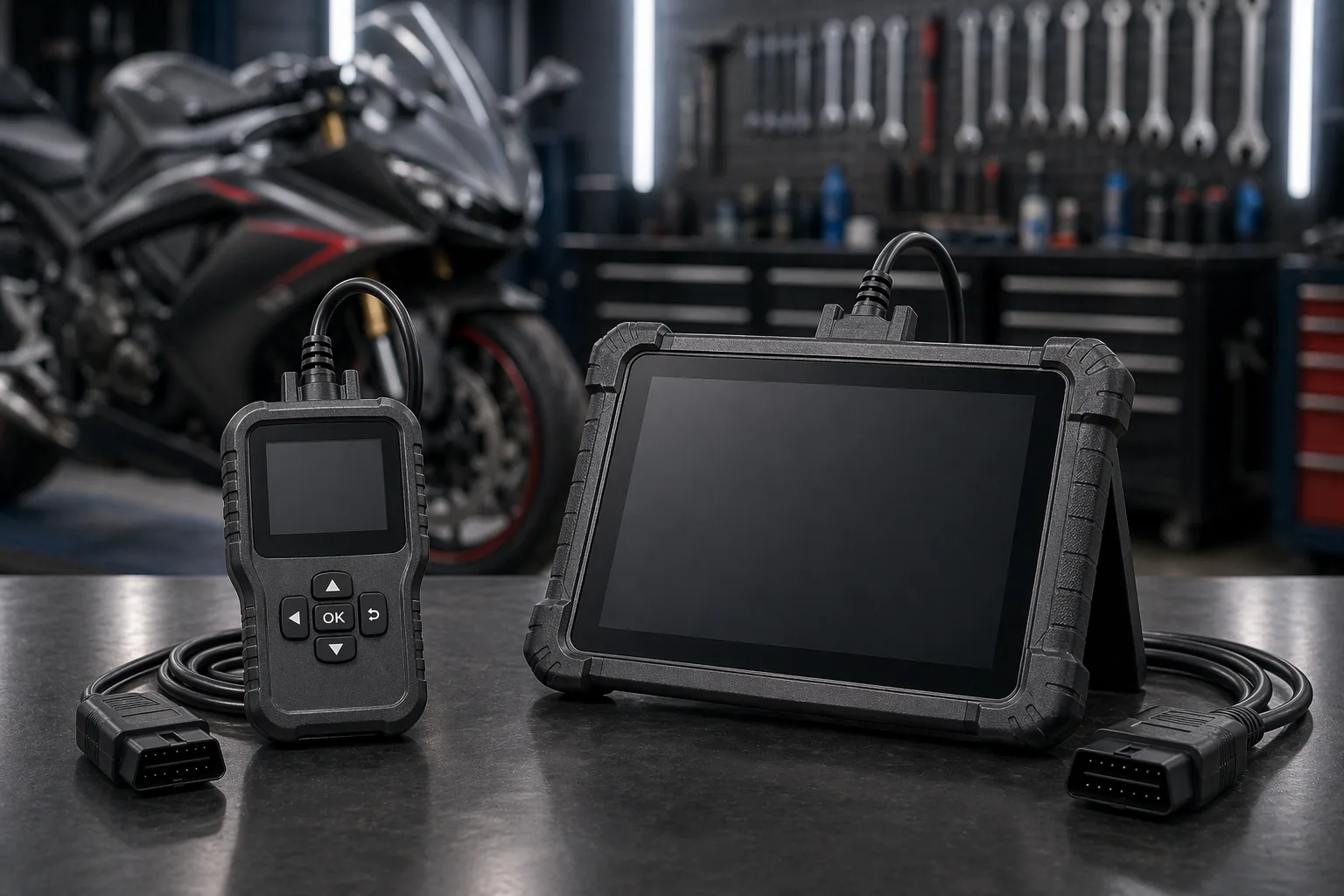 Ancel MT200 ve profesyonel motosiklet cihazları karşılaştırması